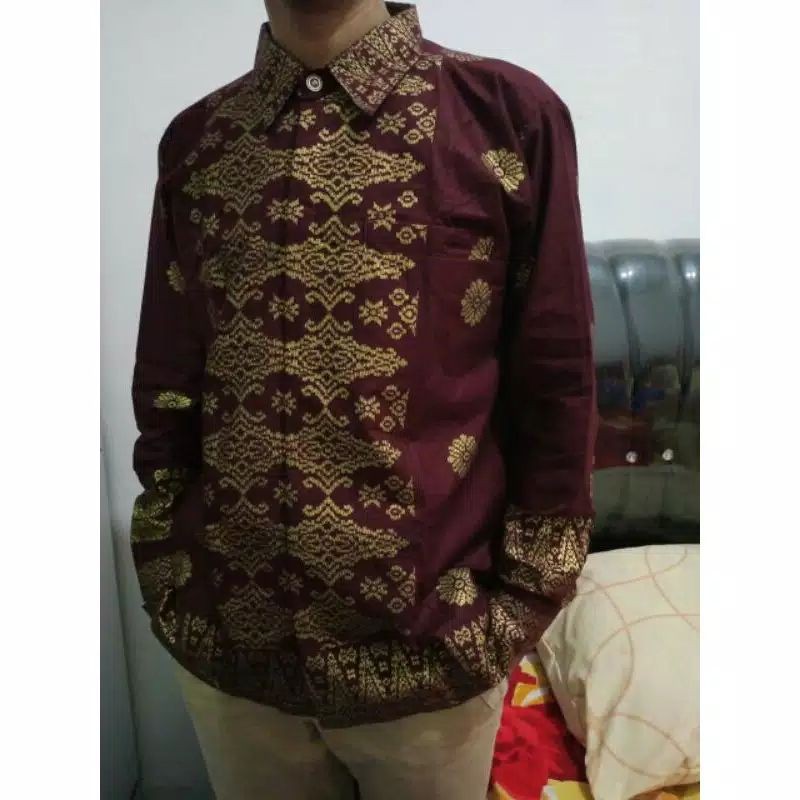 couple setelan batik songket palembang katun premium