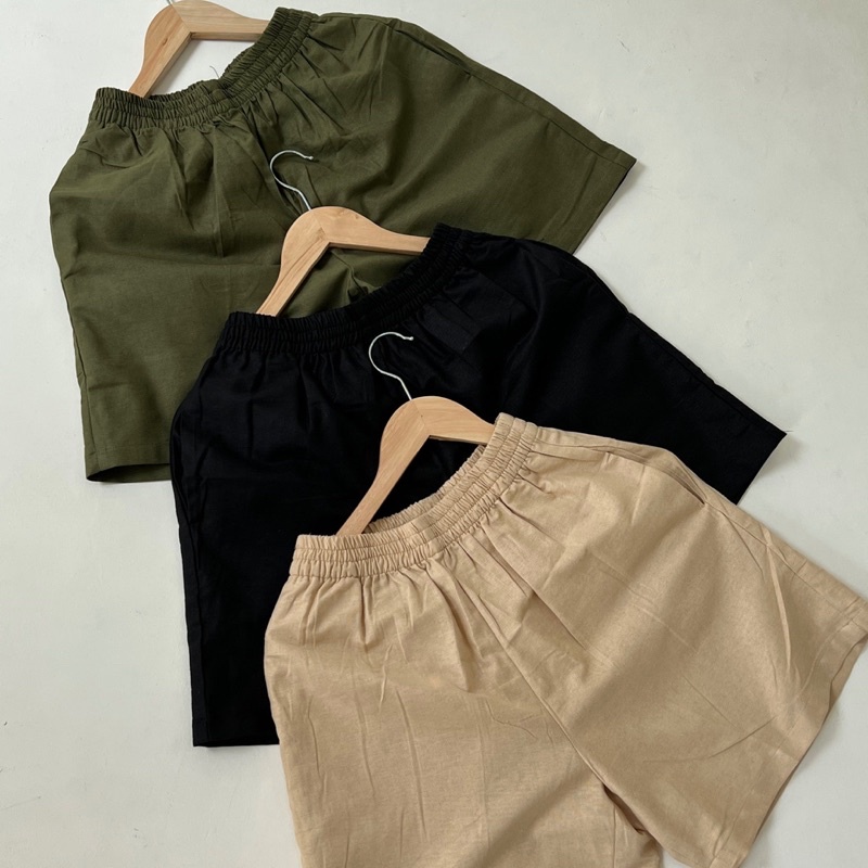 PORONAKA - HIMARI Linen Short Pants Celana Pendek