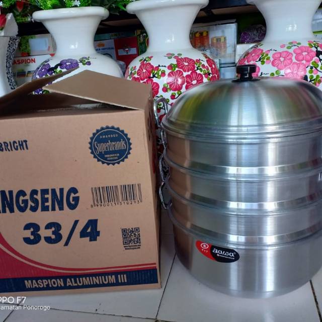 Maspion Djawa Langseng Steamer 33Cm Susun 4 Aluminium 