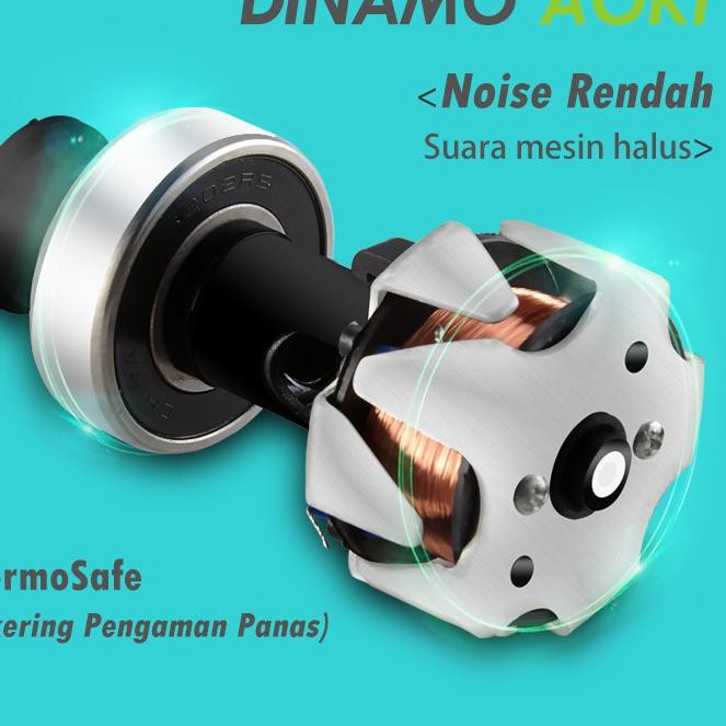 ✽ AOKI Kipas angin jepit eva lentur adem tempel dinding 380mm ☝