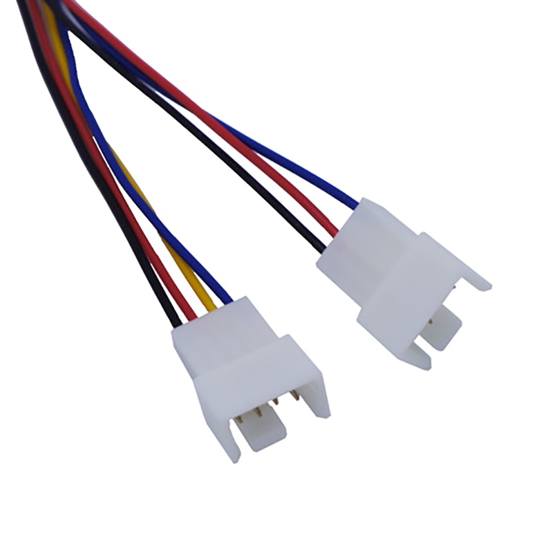 Kabel Power Kipas Angin Kecil Ph2.0 4pin Ke Double 3pin / 4pin Bahan Pvc Ukuran 12cm