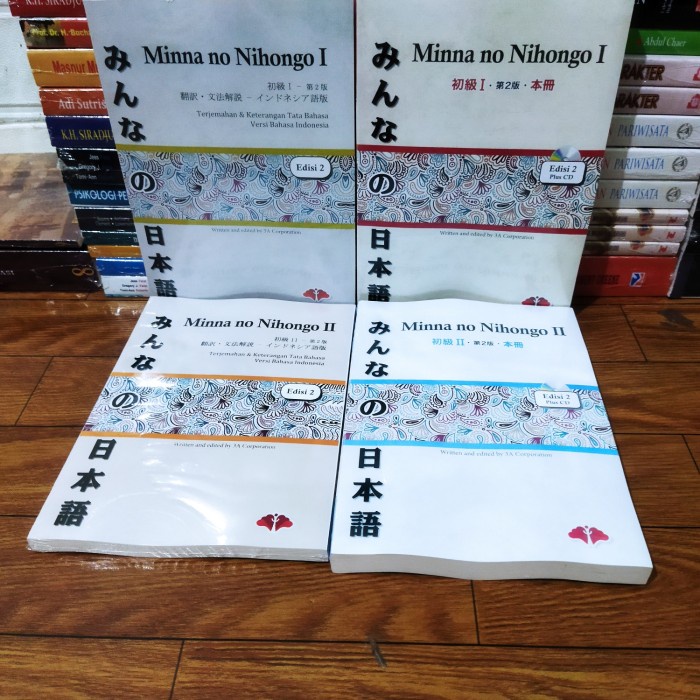 

✨COD✨ paket minna no nihongo 1 dan 2 (4 buku) jepang + tata bahasa indonesia