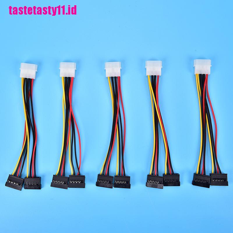 Kabel Adapter Splitter Y 4 Pin Ke 2 SATA Dual Power 2 Arah 4 Pin 15