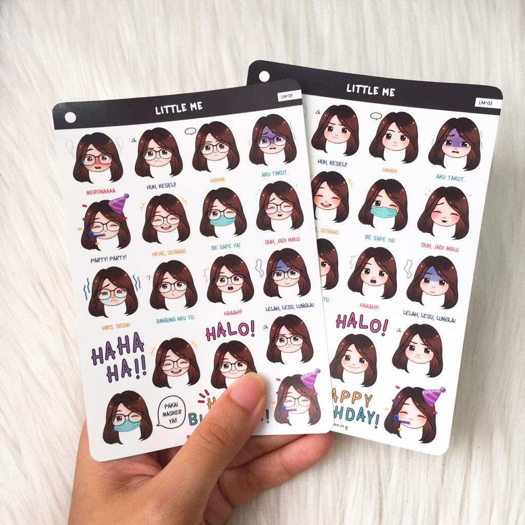 

LITTLE PLEASURE Little Me Sticker Sheet / Stiker Kiss Cut Ilustrasi