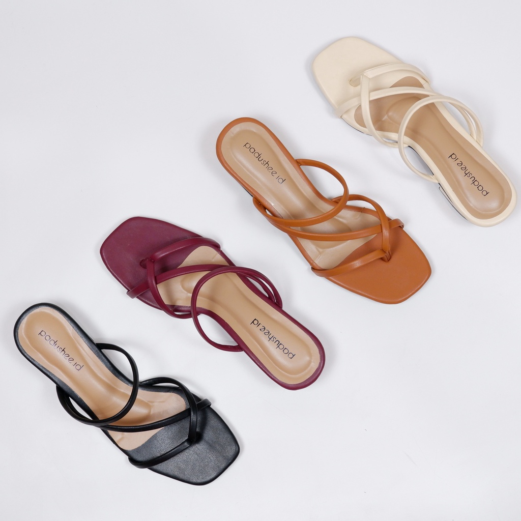 Padushee.id - sandal wanita || DIORA || heels 3 cm / hak tahu wanita