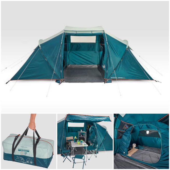 Quechua Arpenaz 4.2 Tenda Kemah Family 4 Orang - Camping ori READY STOCK