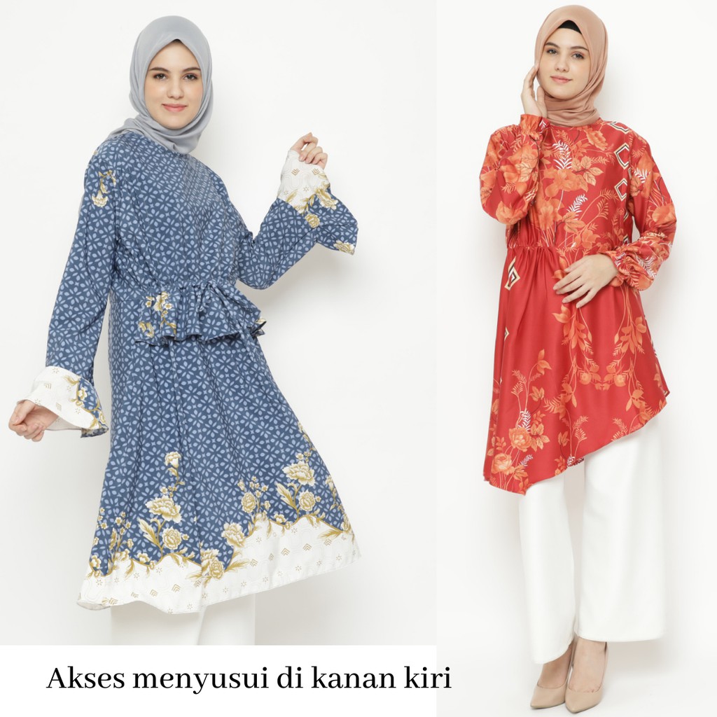 SYBILLA TUNIC ⁣⁣⁣⁣BUSUI FRIENDLY | BAJU TUNIK BUKAAN KANAN DAN KIRI | NURSING WEAR