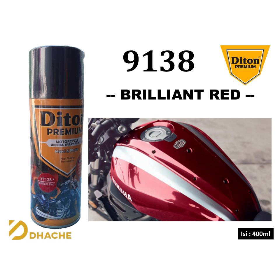 Cat Pilox Diton Premium Yamaha Brilliant Red 9138 400ml Warna Merah Yamaha Candy Tone Pilok