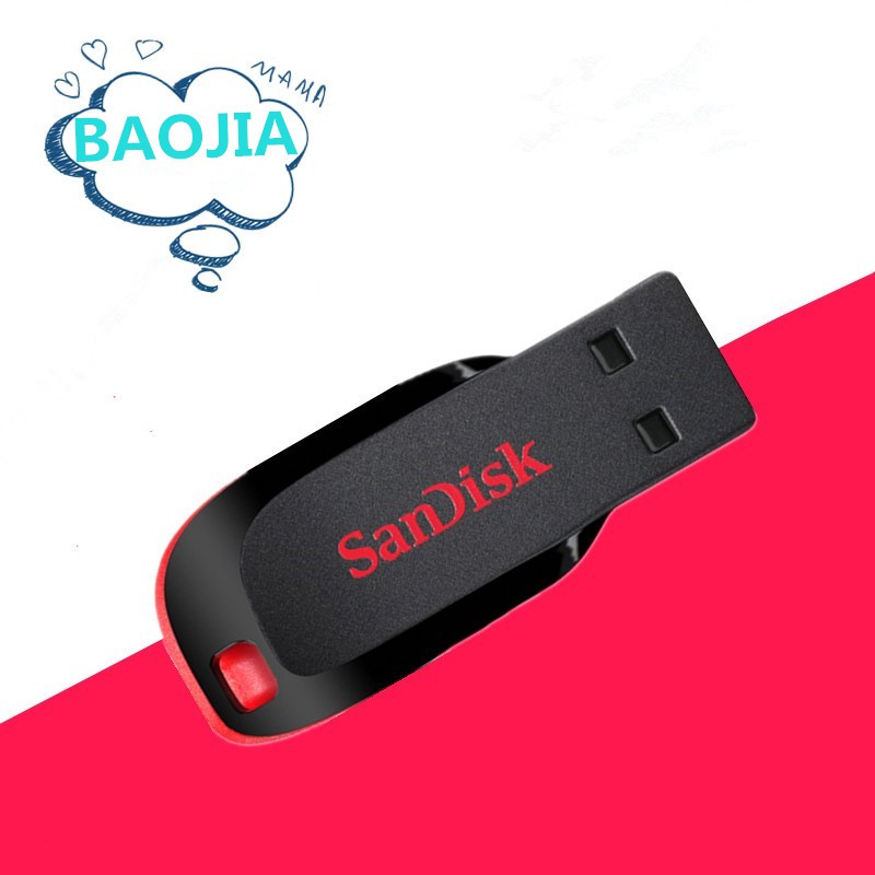 SANDISK Cruzer Blade Flash Disk USB 2.0 16GB 32GB 64GB 8GB 4GB