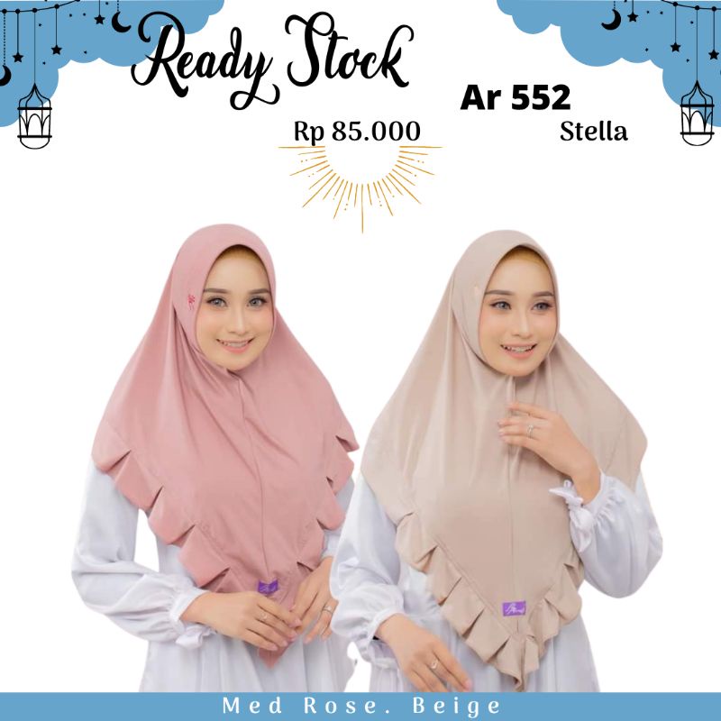 Jilbab Hijab Kerudung Bergo Instan Arrafi Ar 552 Terbaru Terlaris Krudung Instant Cantik Arafi ORI