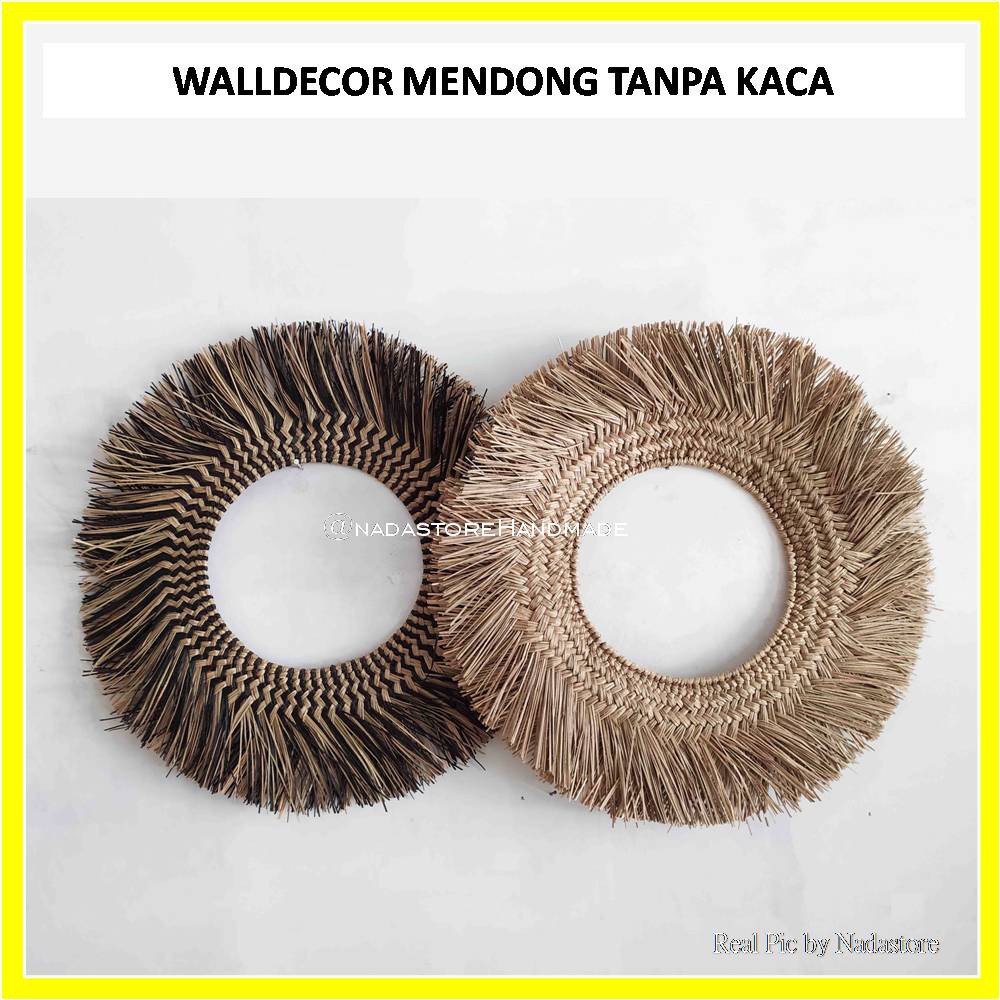 WALLDECOR ALANG - ALANG BULAT DIAMETER 70 CM TANPA CERMIN