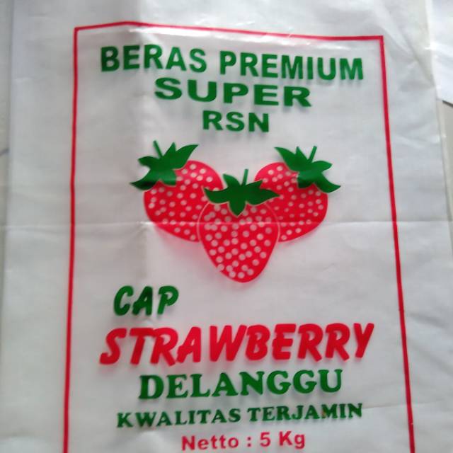Plastik beras & sablon 10kg 2 warna
