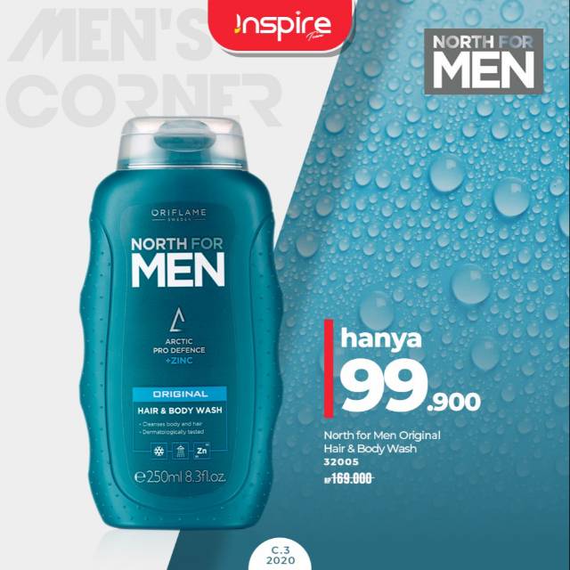 ORIFLAME SHAMPO + SABUN UNTUK PRIA