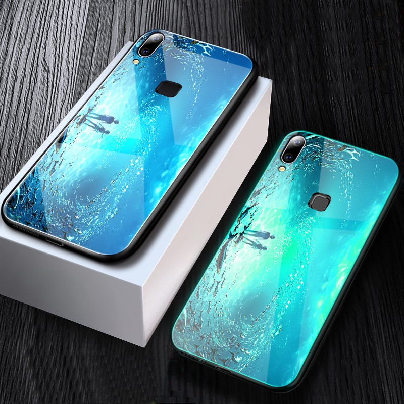 Casing Case Luminous + Tempered Glass untuk vivo z3i / Z3