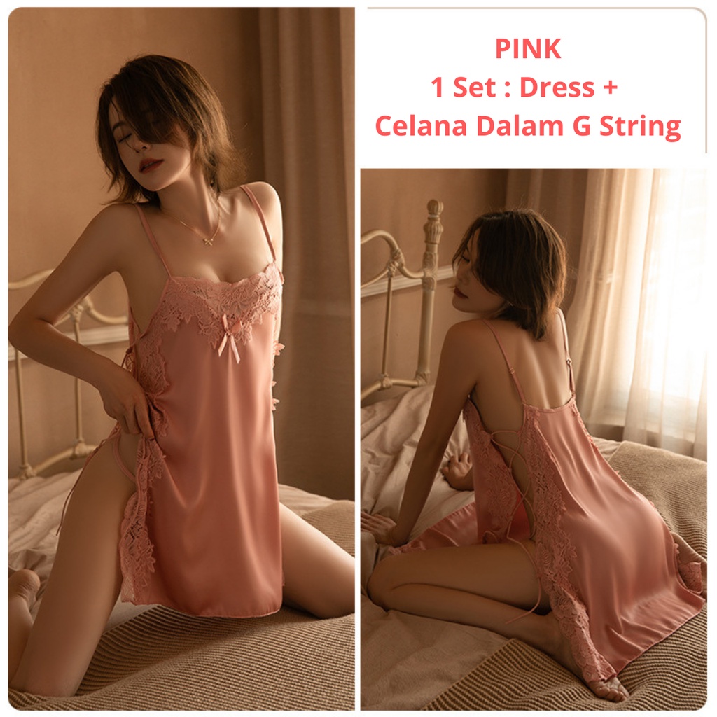 Baju Tidur Seksi Wanita Lingerie Sexy Bahan High Quality Import Dapat Free Celana Dalam 542