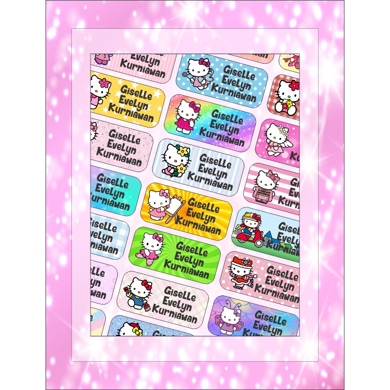 

Sticker Nama / Label Nama Karakter Waterproof - HK