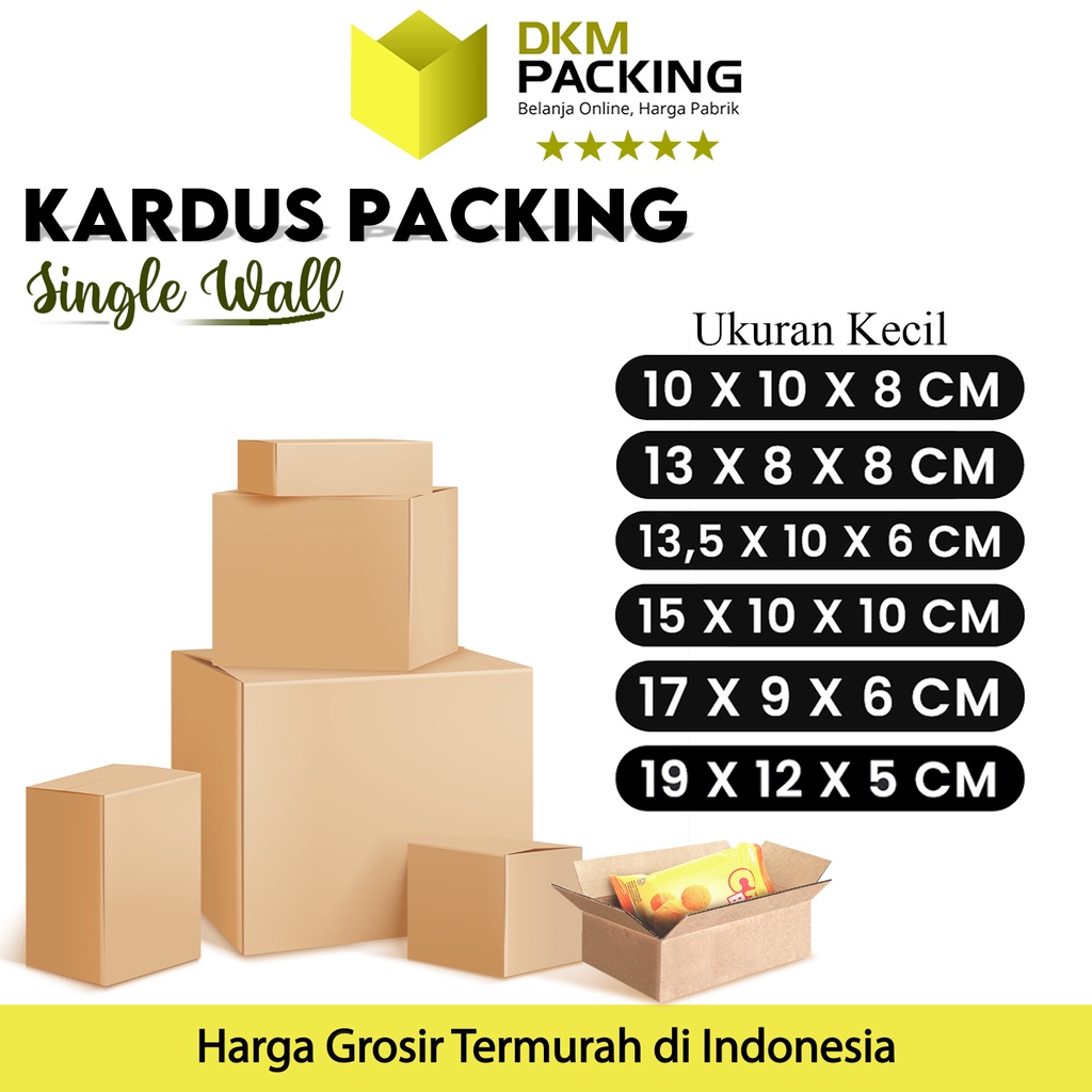 

KARDUS PACKING KARTON SMALL BOX KOTAK DUS KECIL RUSFET PACKAGING POLOS TEBAL