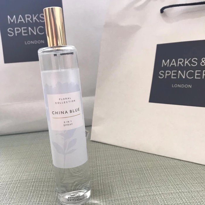 MARKS & SPENCER China Blue 3 in 1 Spray 100 ml PARFUM WANITA