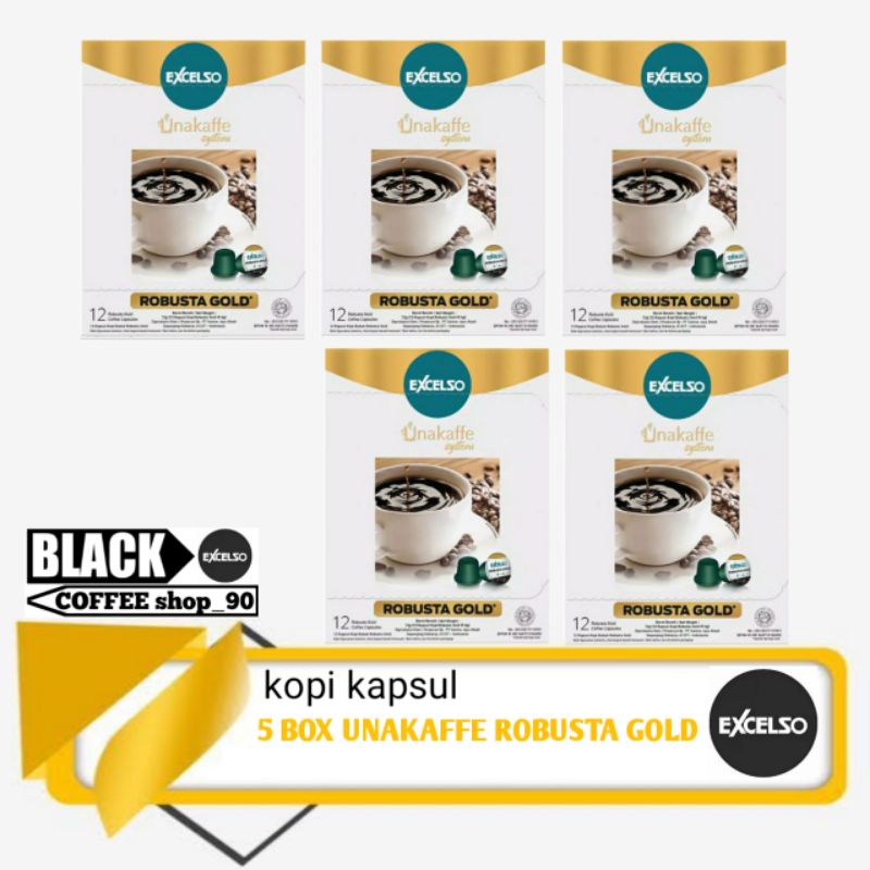 

UNAKAFFE ROBUSTA GOLD PAKET 5 BOX