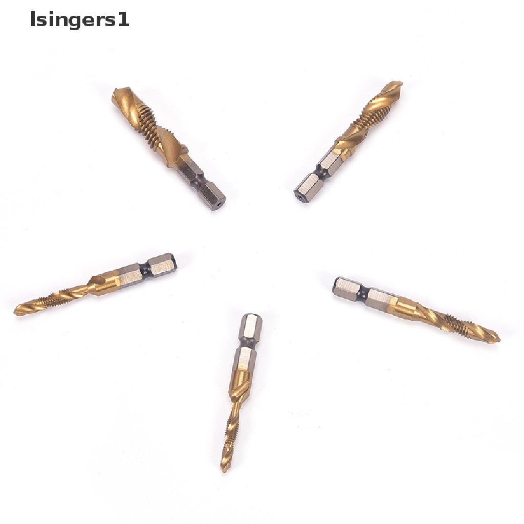 (lsingers1) M3-m10 Mata Bor Hex Shank HSS Lapis Titanium Bits