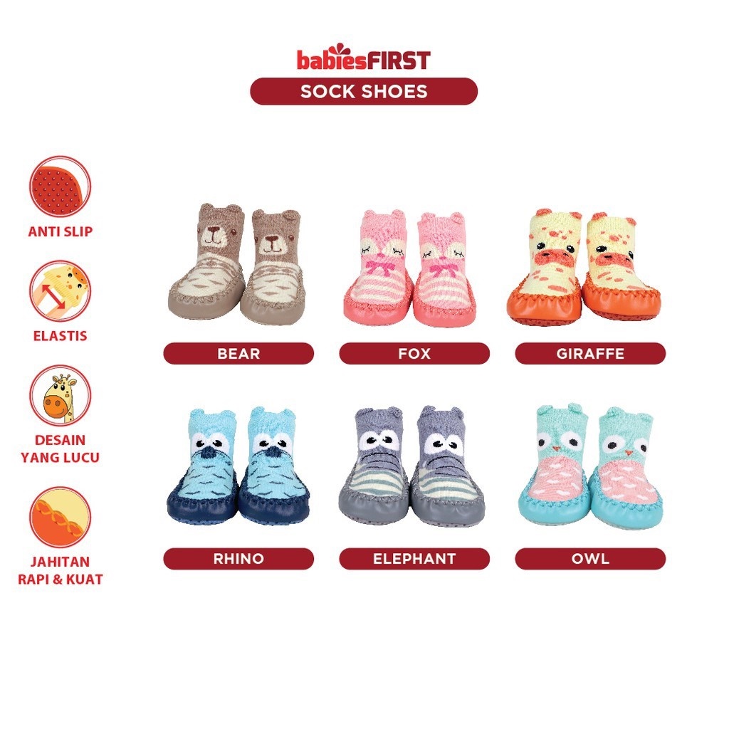 BabiesFirst Sock Shoes Kaos Kaki Bayi Anti Slip