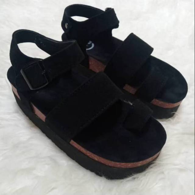 SB - SHASA SANDAL BIRKEN SUEDE SOL 3CM