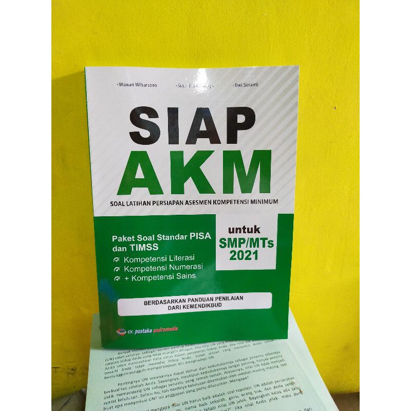 

ORI buku teks siswa AKM asesmen kompetensi minimum SMP 2021