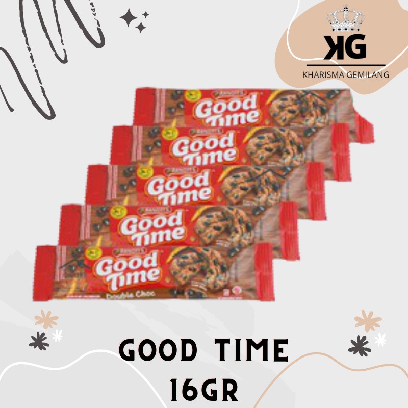 

GOOD TIME - GOOD TIME 16gr (1 PCS) Double Choc Biskuit Coklat Choco Chip Snack Cemilan Anak Biscuit Chocolate