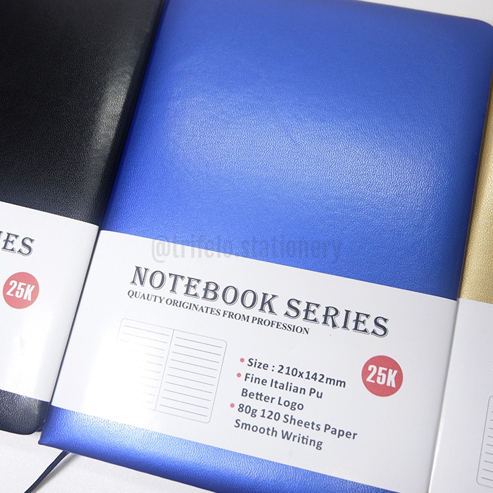 

Notebook A5 Series Polos Hitam, Biru, Gold, Rose Gold