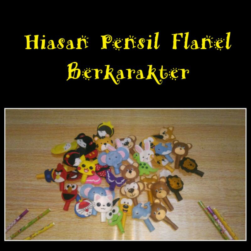 

(12pcs) Hiasan Pensil Karakter - Tudung Pensil Flanel