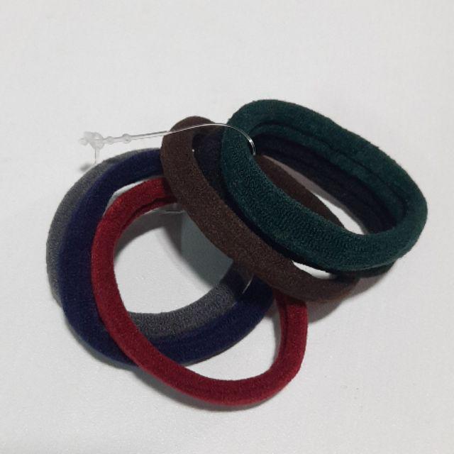 IKAT RAMBUT isi 72pcs KUNCIR ELASTIS WARNA LINGKAR 4CM GROSIR-Dark