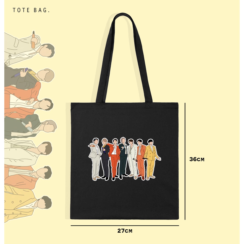 TOTE BAG WANITA KPOP KOREAN / TAS SANTAI WANITA / BAHAN KANVAS / KPOP KOREAN