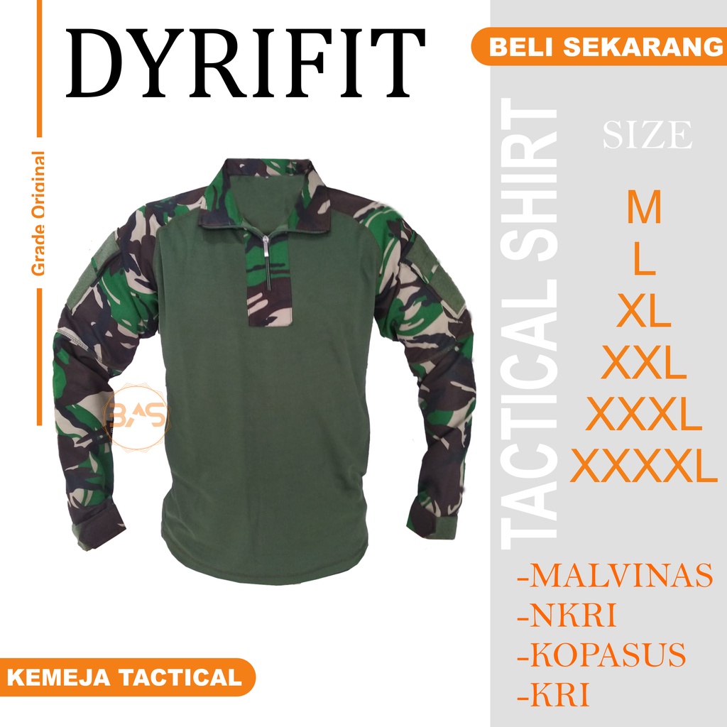 Kaos BDU  Drifit Tactical Jersey Dryfit Kombinasi Loreng Terlaris kaos BdU loreng lengan panjang / kaos pria panjang / bdu dryfit
