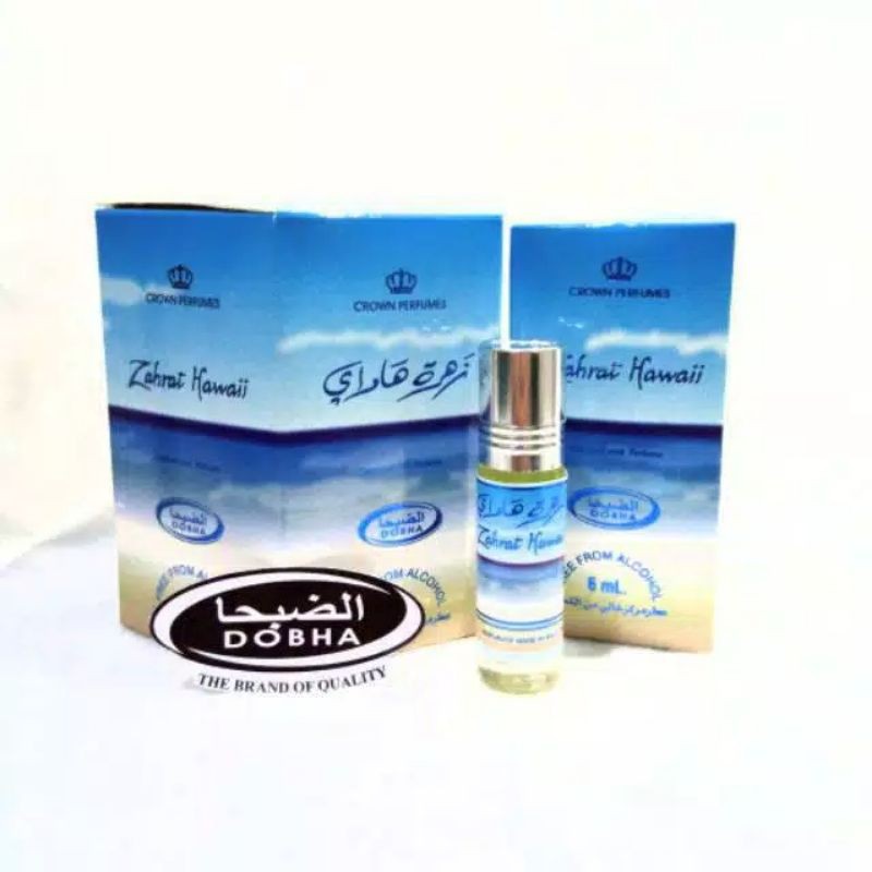 1 Bok ZAHRAT HAWAI Dobha 6ml - PARFUM DOBHA HAWAII 6ML - DOBHA GROSIR MURAH - ROLL ON - NON ALKOHOL