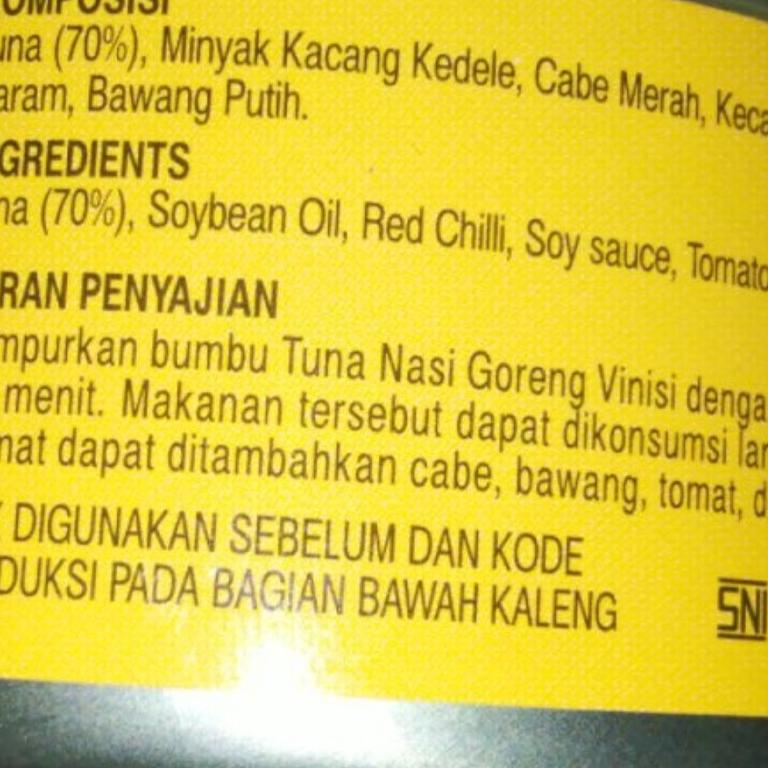 

Dear--VINISI TUNA UNTUK NASI GORENG TANPA MSG 120 GRAM - IKAN TUNA KALENG