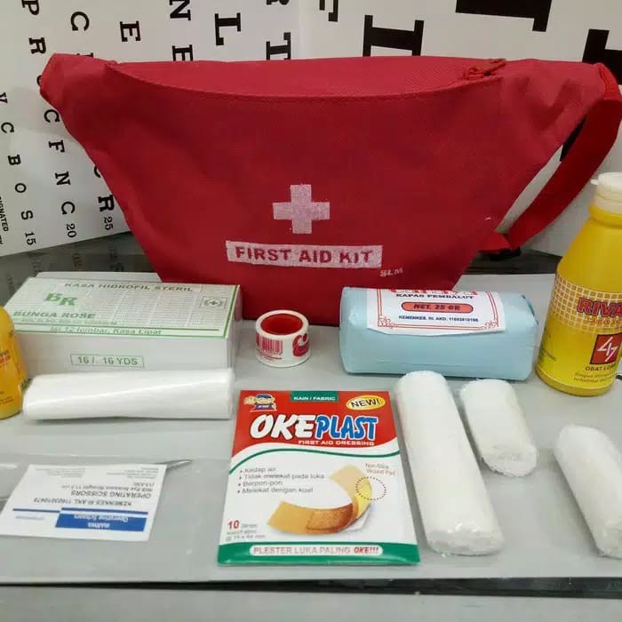 tas pinggang / waist bag first aid kit + isi lengkap