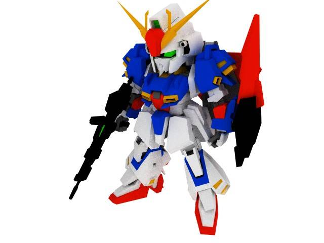 DIY SD MSZ-006 Hyper Zeta Gundam Papercraft