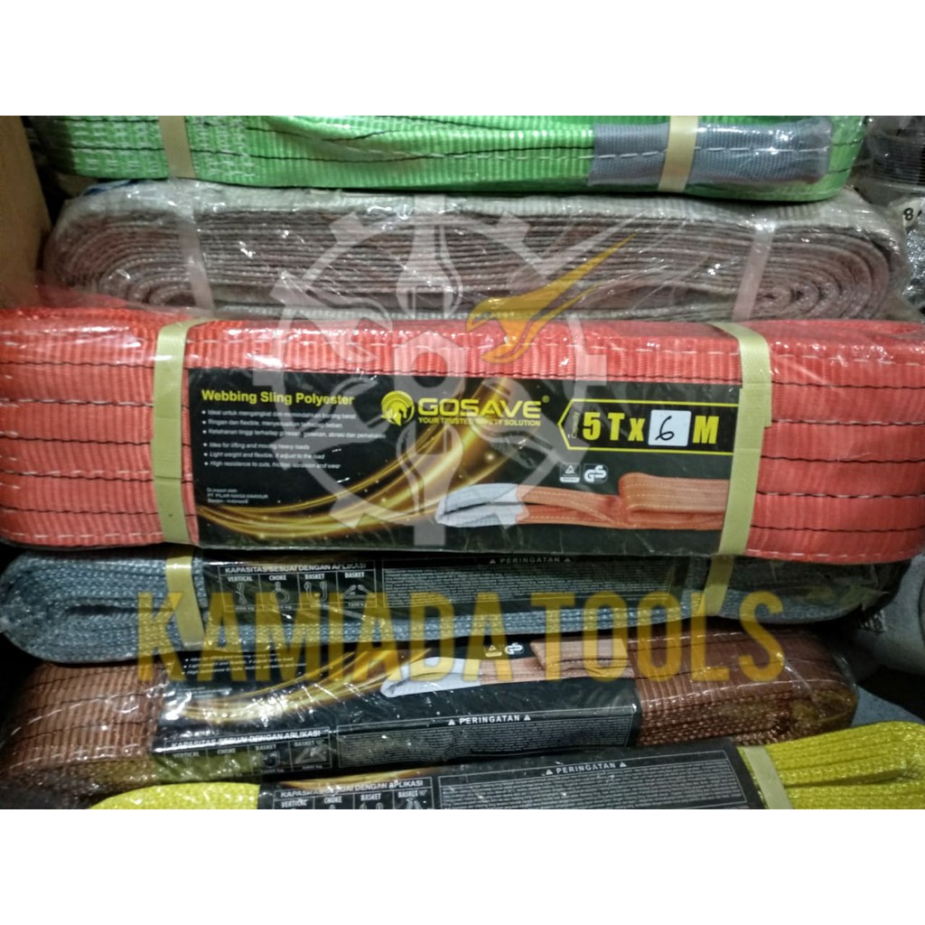 Webbing Sling Belt 5 Ton x 6 Meter - Tali Sabuk 5 Ton x 6 Meter