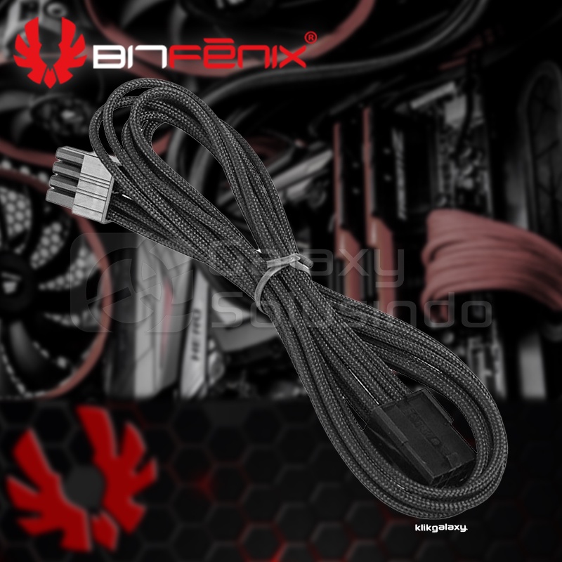 Bitfenix Alchemy ATX 8 pin Black sleeved cable