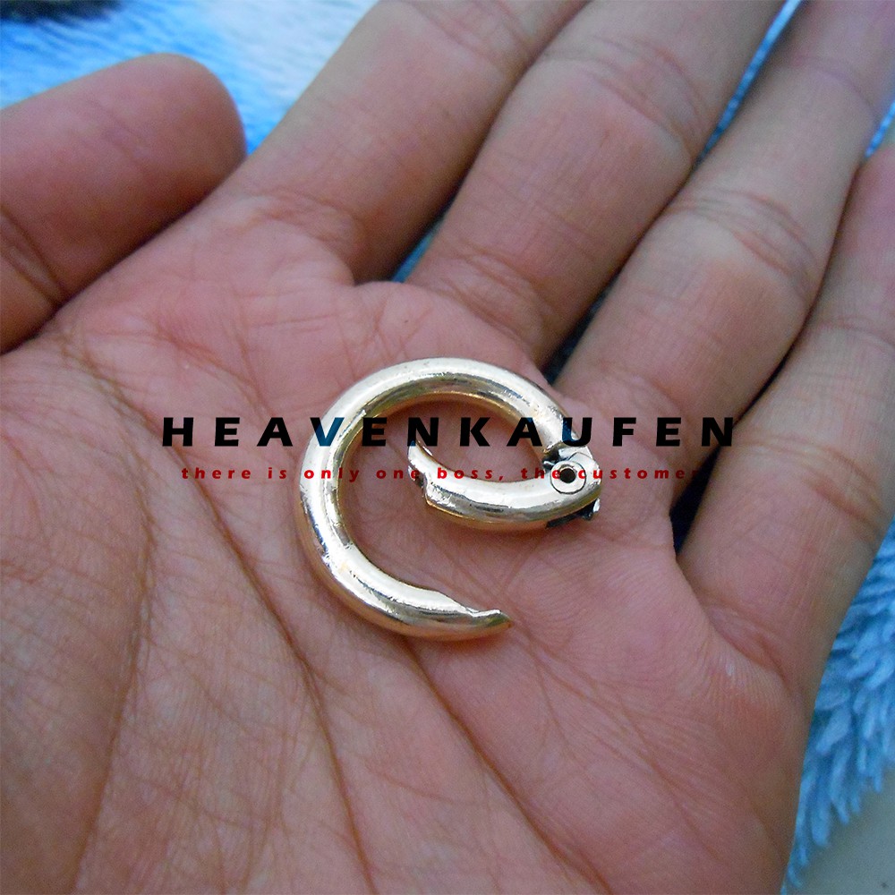 Ring Bulat / Ring O Buka - Tutup Diameter 1,5 cm Tebal 4 mm Gold Muda / Emas Muda