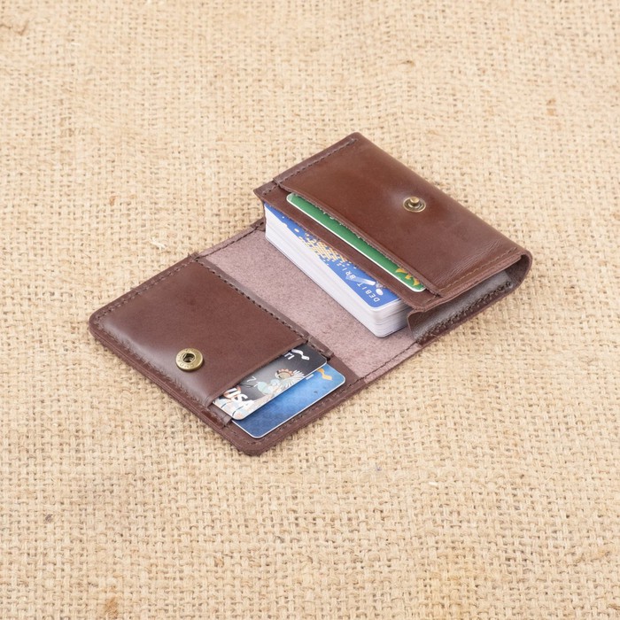 Dompet Kartu Card Holder Wanita Pria Kulit Asli Tempat Kartu ATM Slim Mini