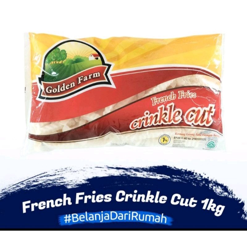 

Golden Farm French Fries Crinkle Cut Kentang Goreng 1 kg