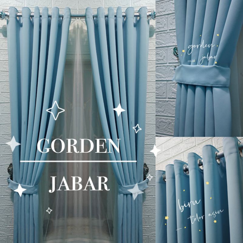 GORDEN BLACKOUT MINIMALIS PINTU JENDELA MINIMALIS / HORDENG BLACKOUT POLOS JENDELA PINTU WARNA BIRU