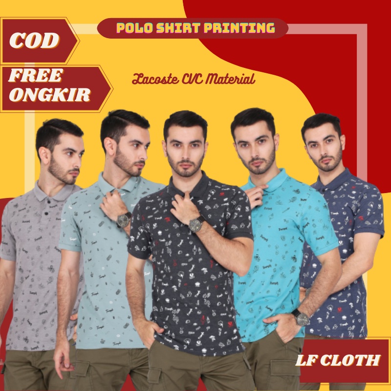 POLO SHIRT FULL PRINT PRIA / KAOS POLO PRINT / KAOS BERKERAH / KAOS KRAH / KAOS KERAH / POLO PRINT