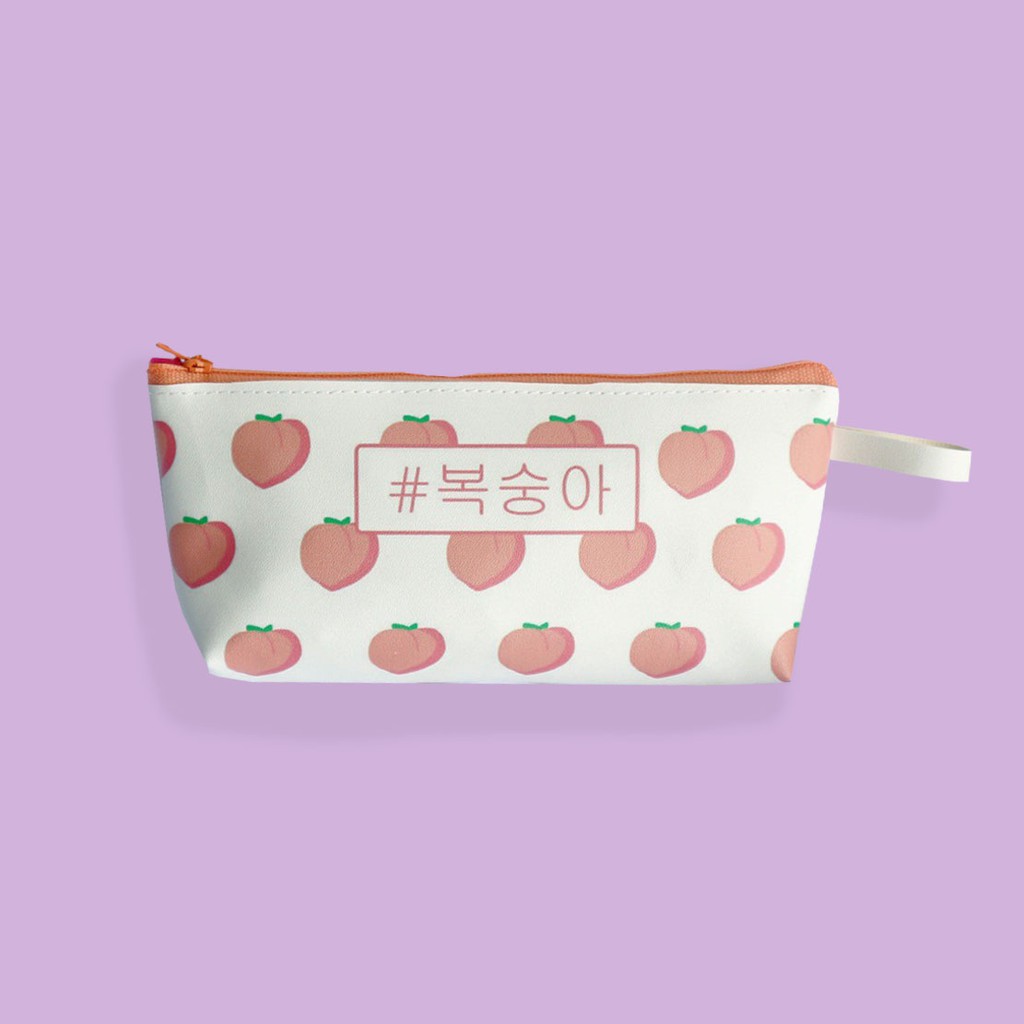 

pencil case korean peach