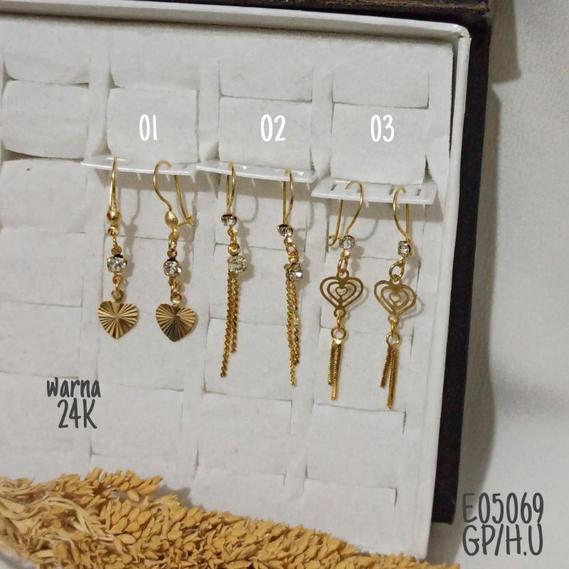 Anting Jurai fashion Cantik warna 24k E05069