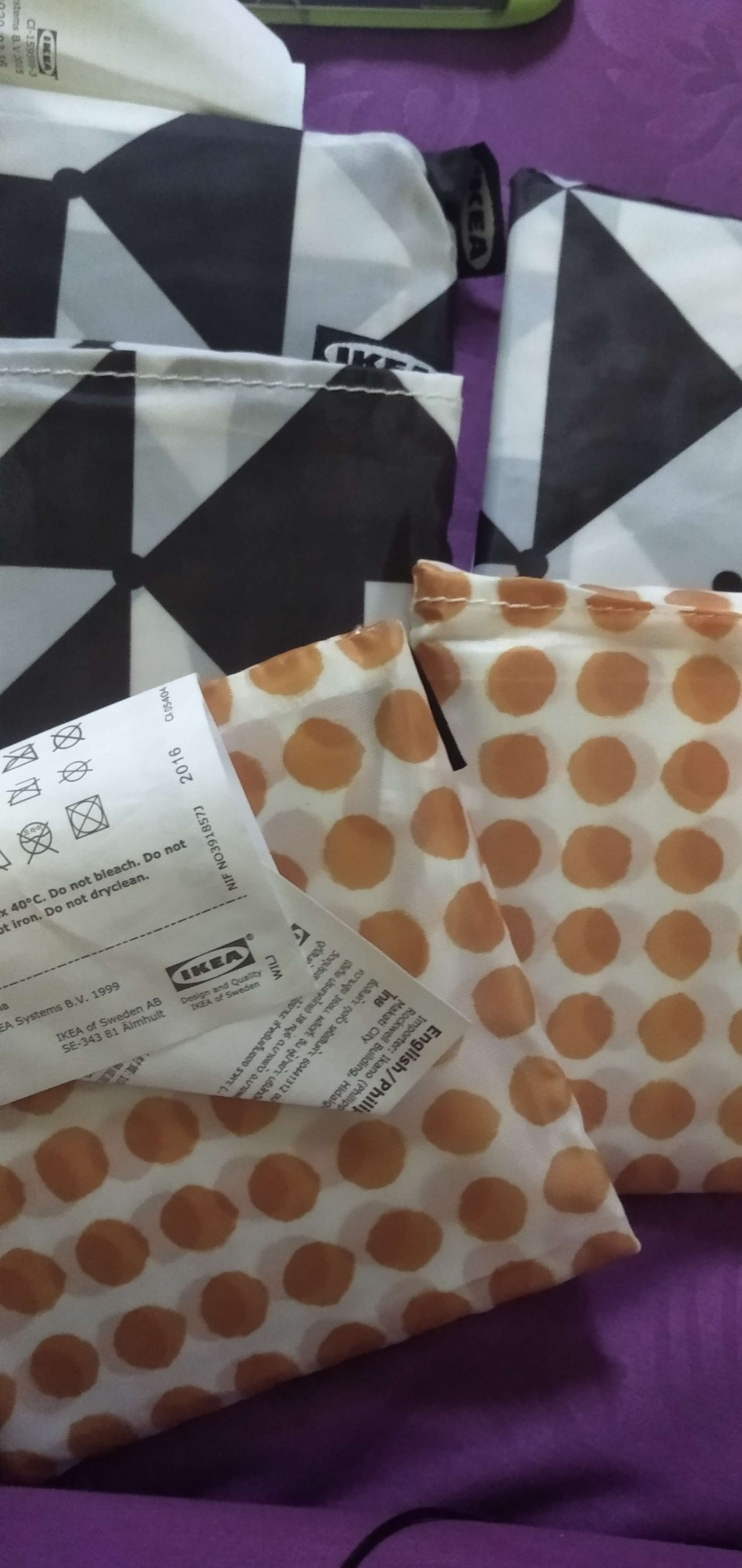 Tas Belanja Lipat 36 X 45 Cm Foldable Shopping Bag Green Earth Skynke Hitam Putih