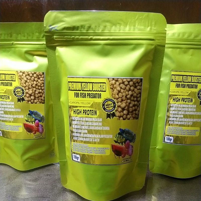 Pelet Louhan 100gr untuk ikan Chana,Arwana ,Pbass,Oscar) agar mempercepat Warna , Bunga & Marking Pa