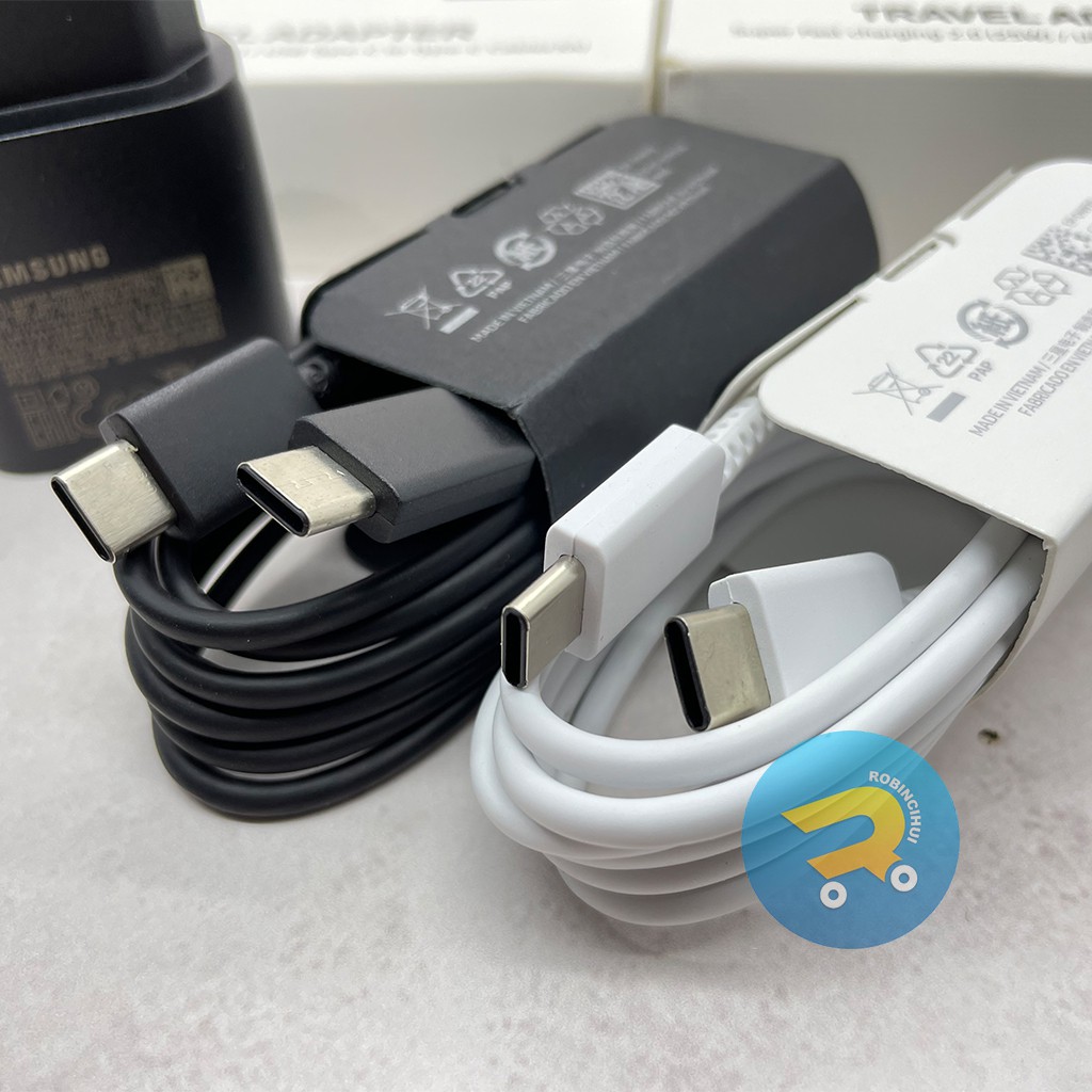 Charger Samsung Type C Fast Charging 25 Watt Kabel C to C Original Samsung Note10,A70,A80,S21 Ultra