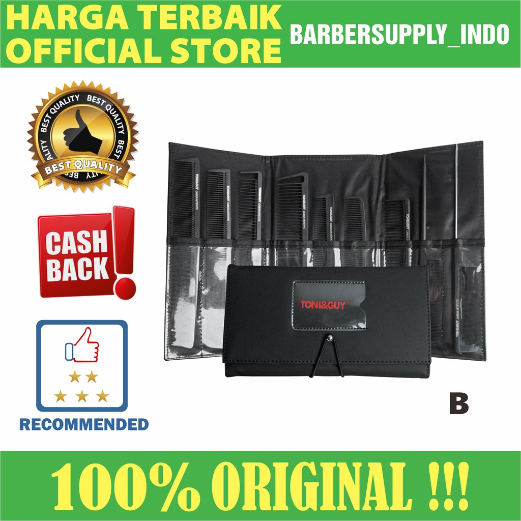 SISIR COMB SET PAKET BUNDLING T&amp;G B ISI 9 PREMIUM BARBER PANGKAS